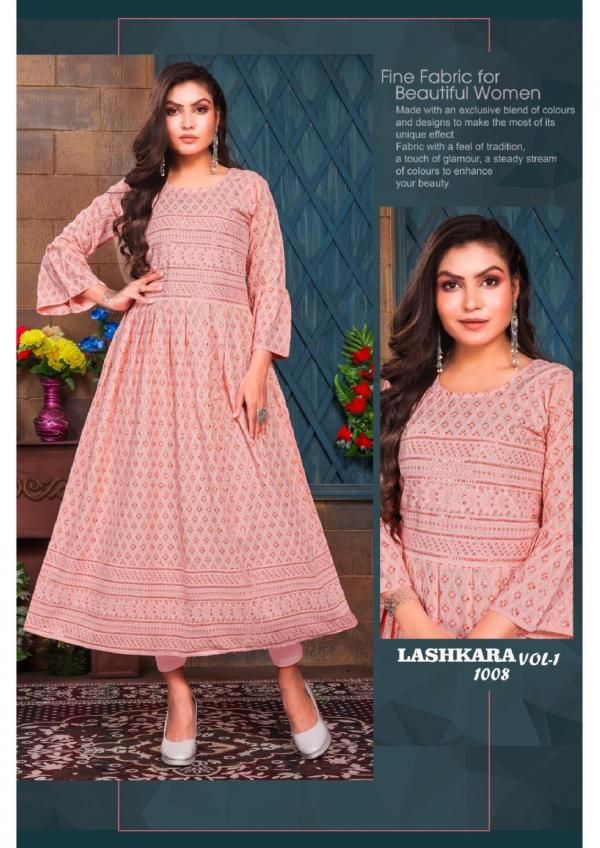 Beauty Lashkara Vol 1 Rayon Exclusive Designer Kurti Collection